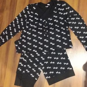 Victoria's Secret Pajama Set with deer pattern